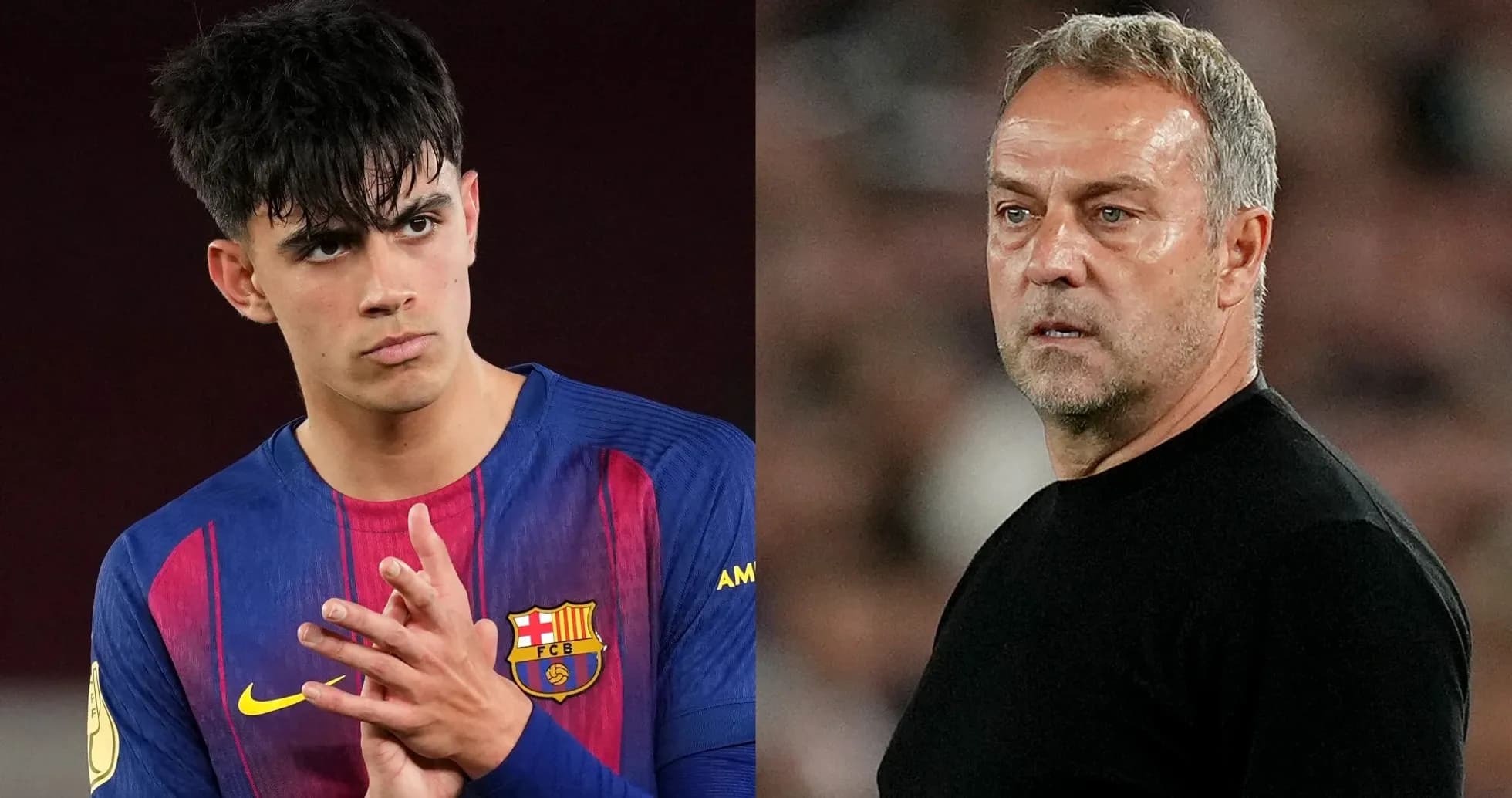 Игрок и тренер команды Barcelona на поле