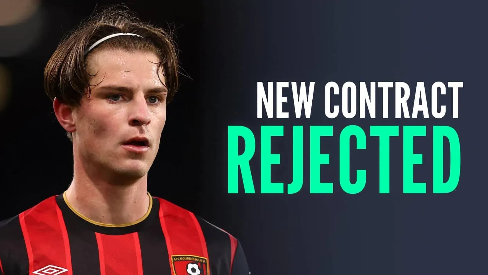 Игрок AFC Bournemouth с текстом о контракте