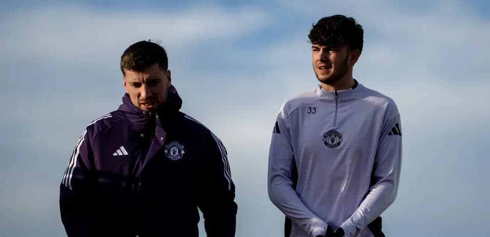 Игроки Manchester United на тренировочной площадке