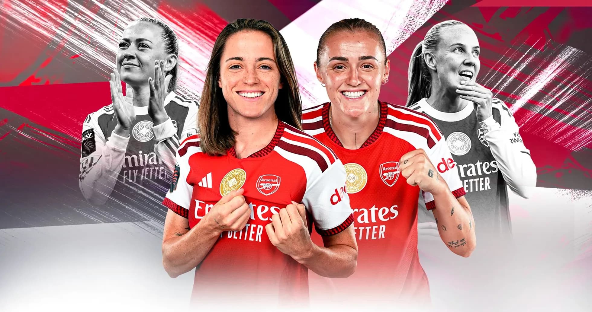 Игроки Арсенала в форме с логотипом клуба
