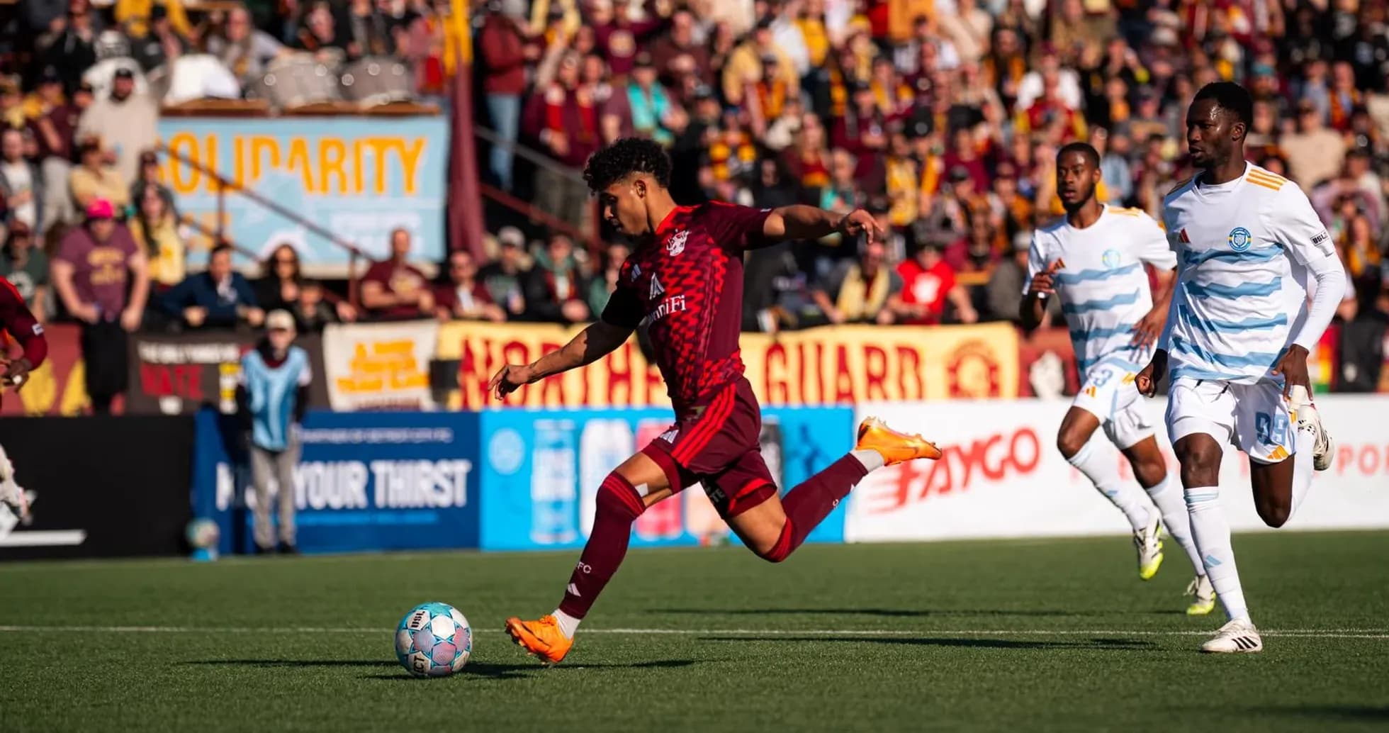 Игроки в матч Detroit City против Louisville City