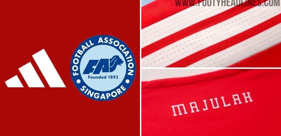 Элементы формы сборной Сингапура и логотип Adidas
