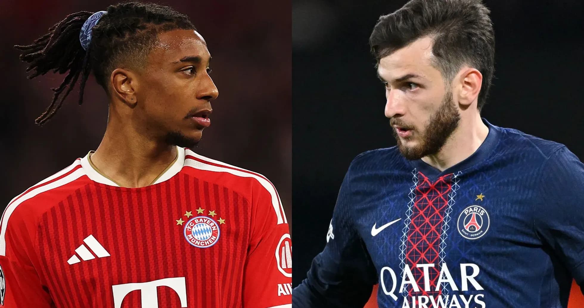 Игроки Bayern Munich и PSG на поле