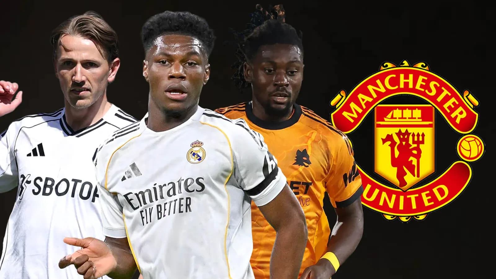 Игроки разных команд с логотипом Manchester United Игроки разных команд с логотипом Manchester United